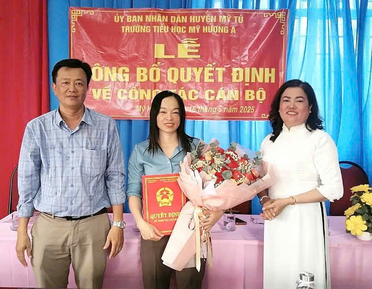 LỄ CÔNG BỐ QUYẾT ĐỊNH HIỆU TRƯỞNG TRƯỜNG TIỂU HỌC MỸ HƯƠNG A